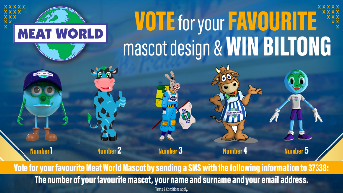 Vote for your favourite mascot design and win biltong