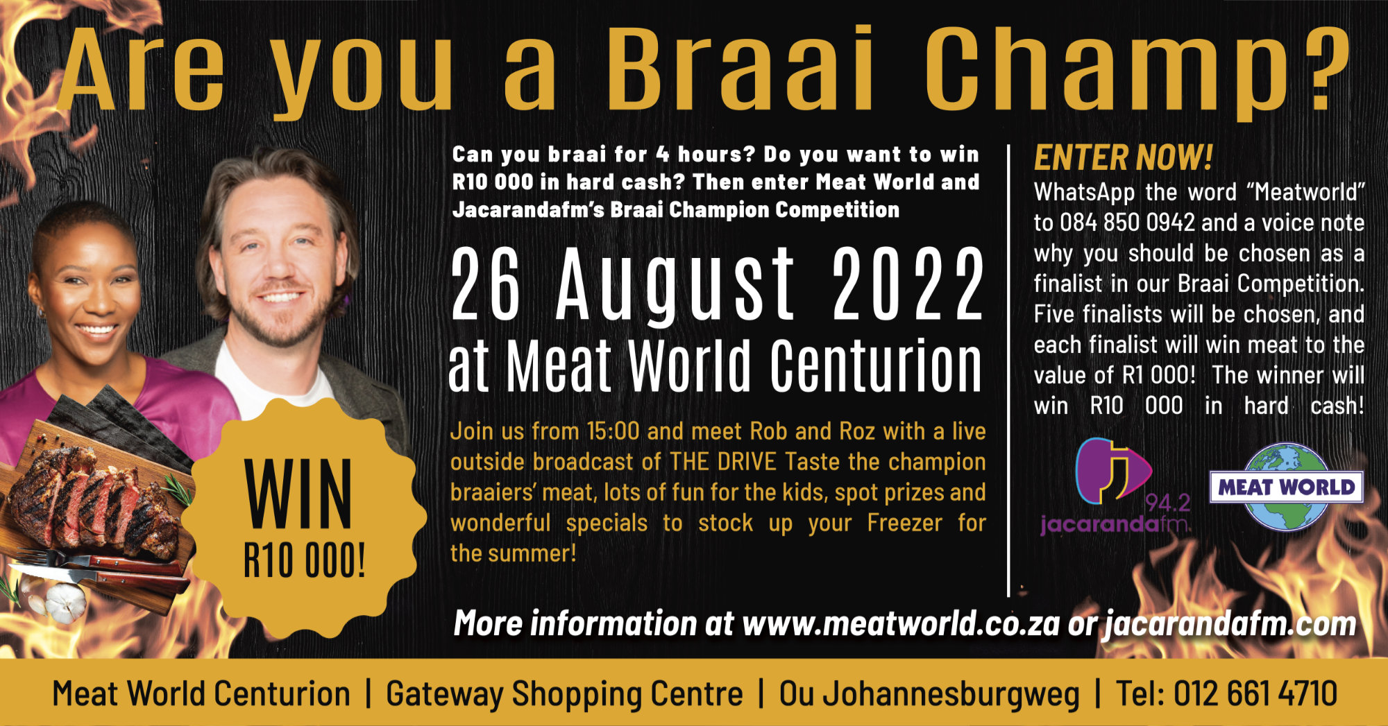 Braai Competion with Jacaranda FM at Meat World Centurion